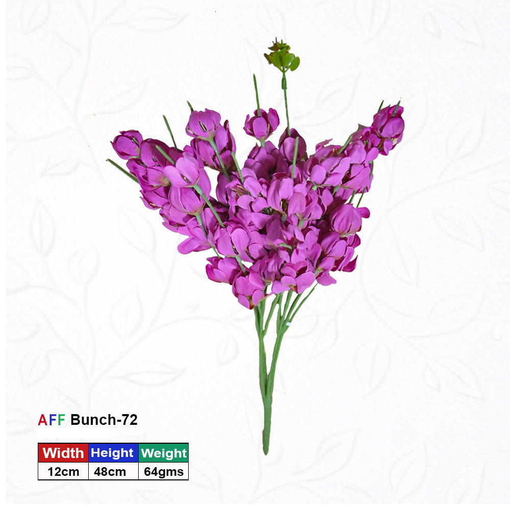 Artificial Magenta Rose Bud Flower Plant | AFF Bunch-72