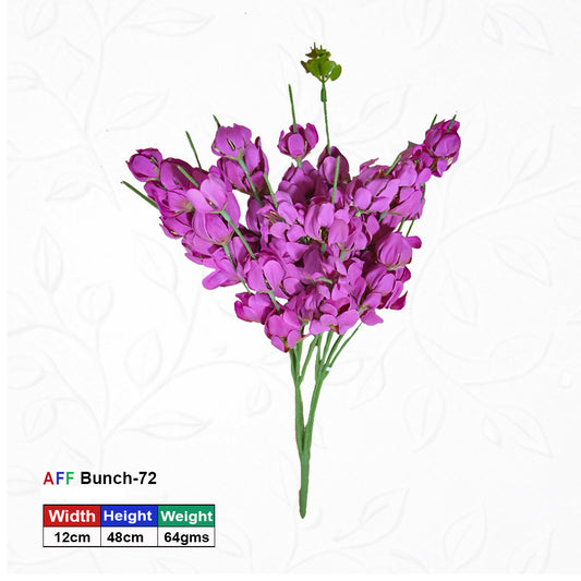 Artificial Magenta Rose Bud Flower Plant | AFF Bunch-72