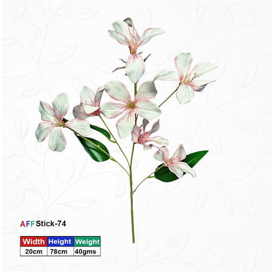 Artificial White & Pink Blossom Spray | AFF Bunch-74