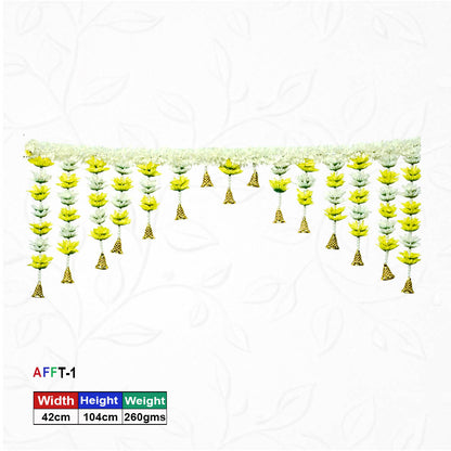 Artificial Marigold & Jasmine Flower Toran