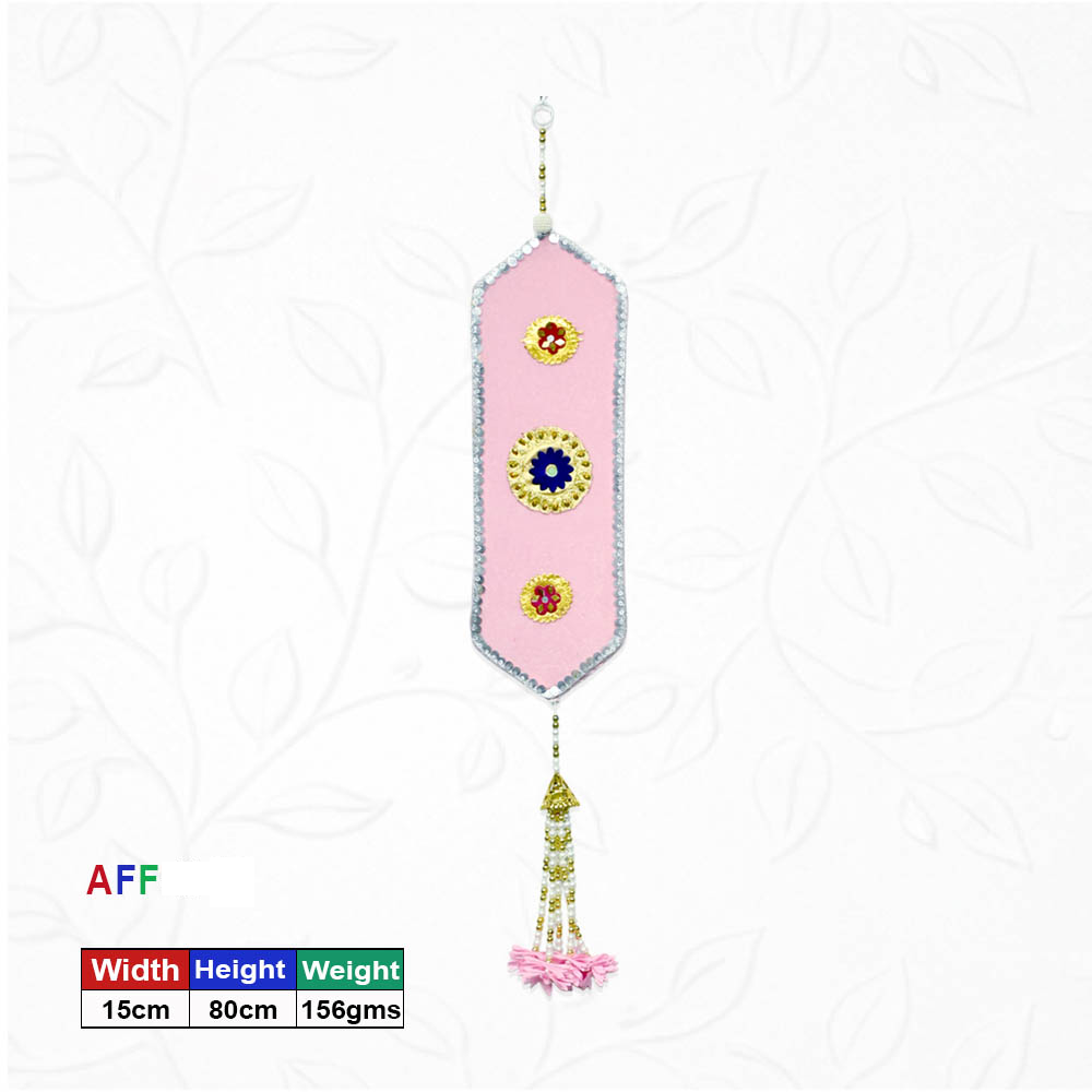 Artificial Traditional Hexagonal Pastel Pink Hanging