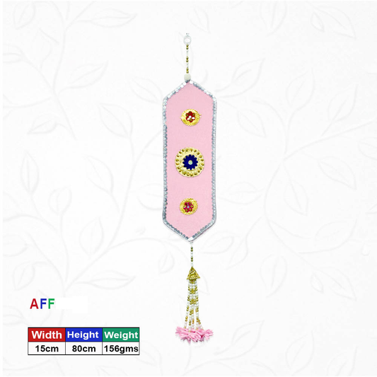 Artificial Traditional Hexagonal Pastel Pink Hanging