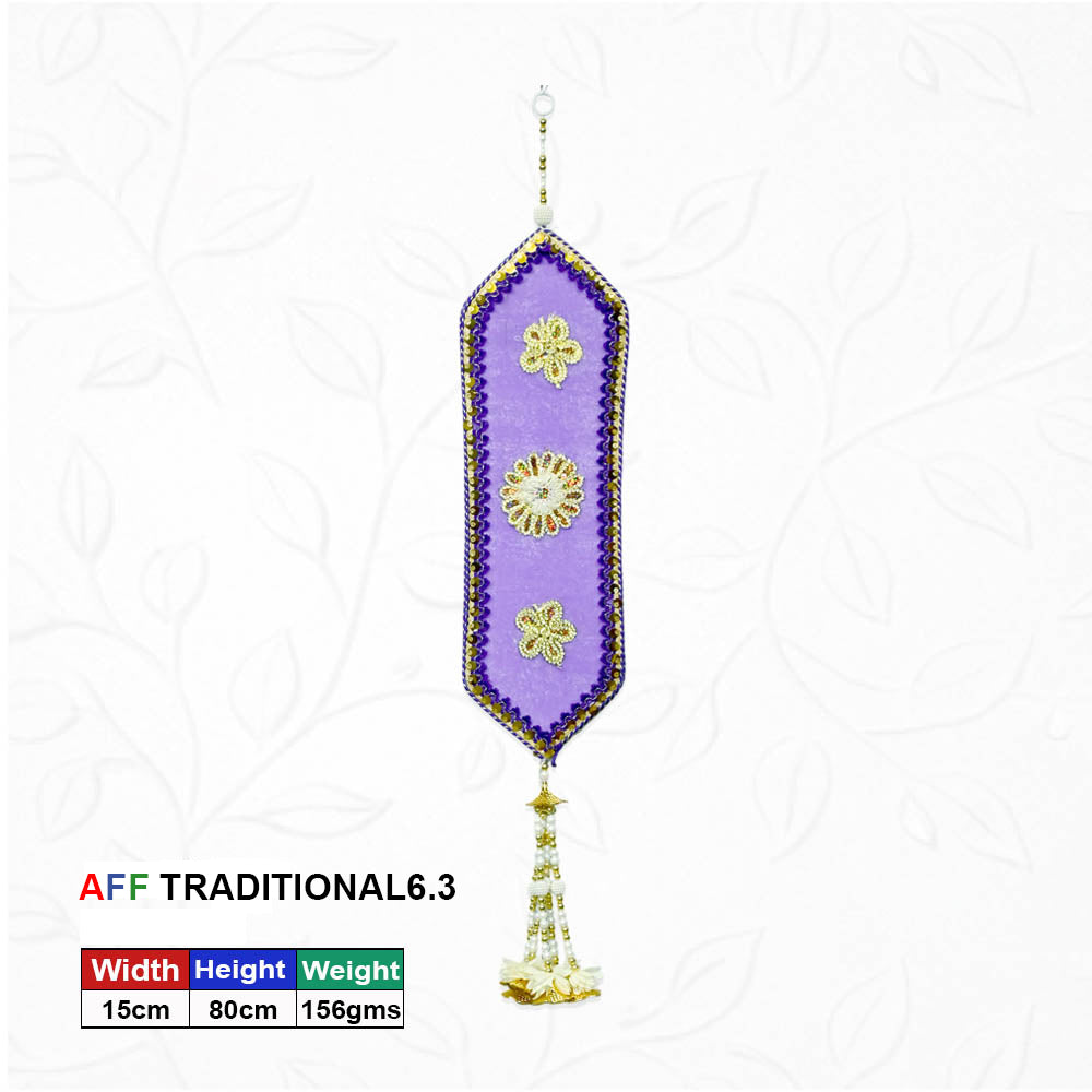 Artificial Traditional Hexagonal Pastel Purple Hanging