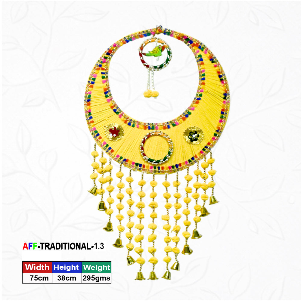 Artificial Traditional Crescent Moon Yellow Hanging