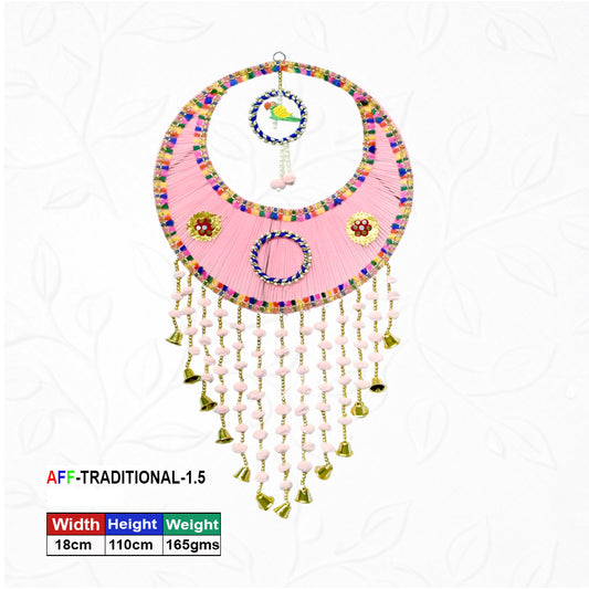 Artificial Traditional Crescent Moon Pink Hanging