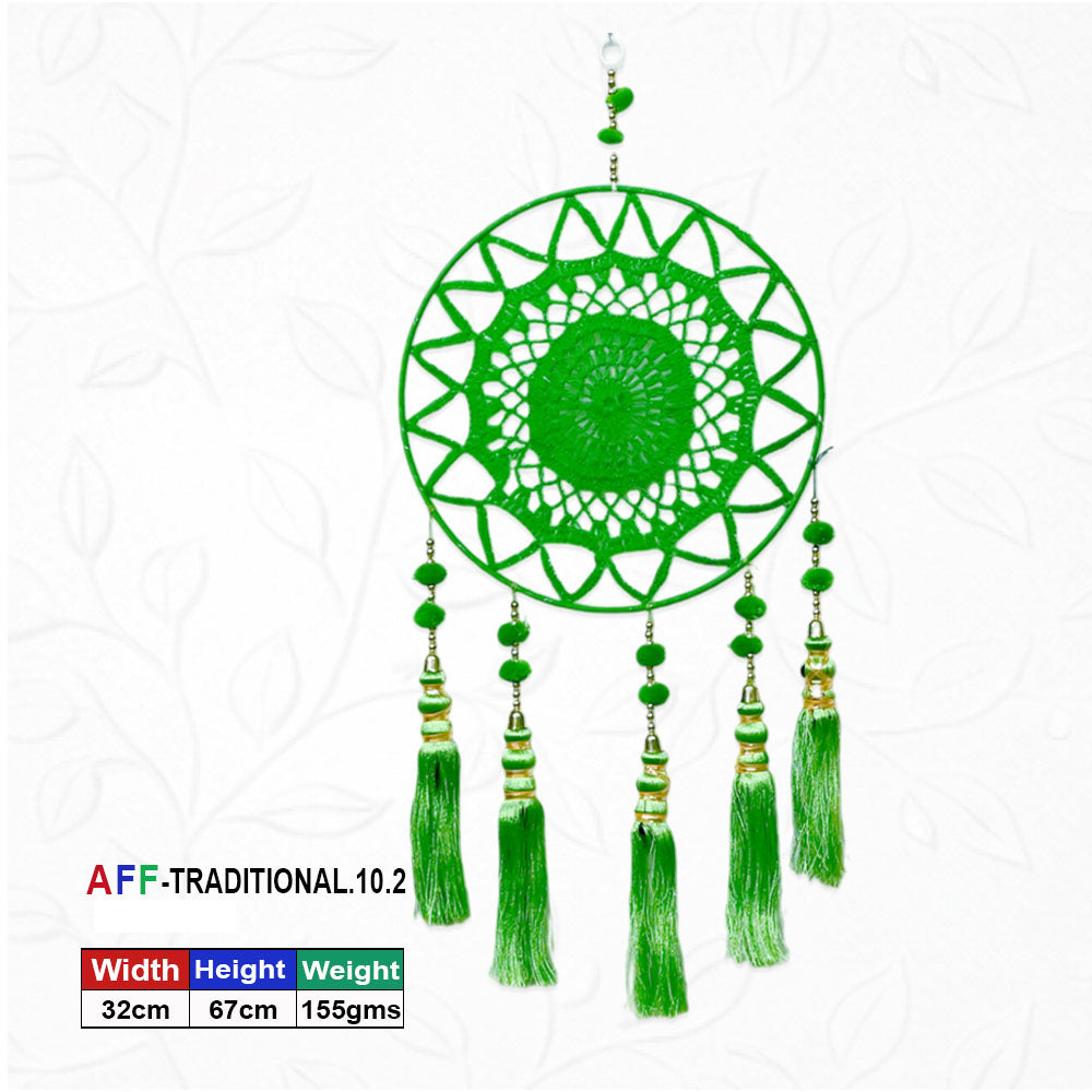 Artificial Traditional Radiant Green Dreamcatcher