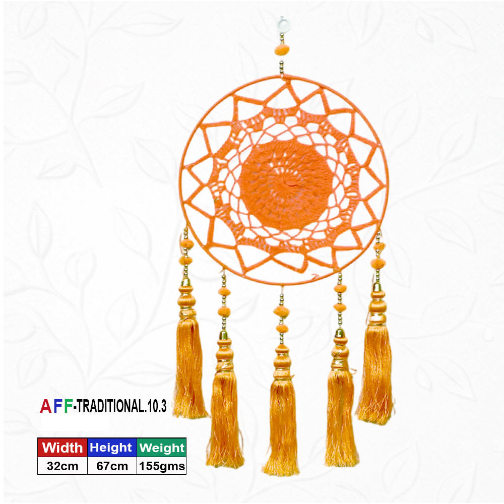 Artificial Traditional Radiant Orange Dreamcatcher