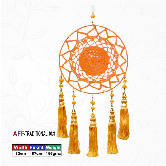 Artificial Traditional Radiant Orange Dreamcatcher