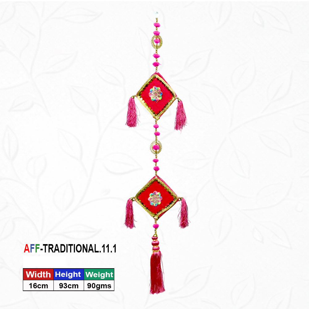 Artificial Traditional Crimson Diamond Red Hanging