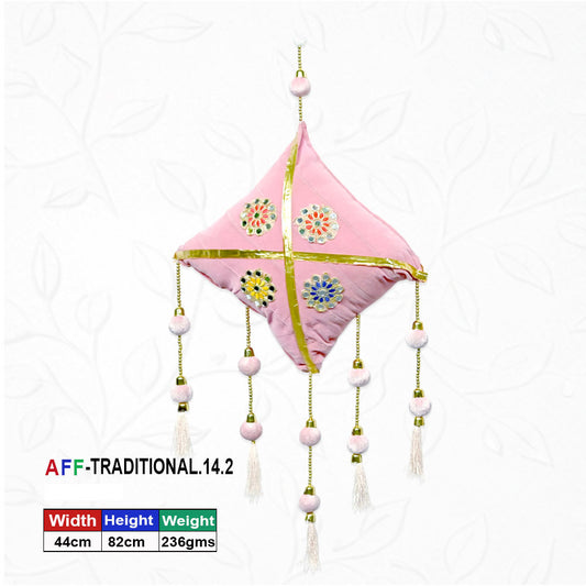 Artificial Traditional Crimson Velvet Kite  Pink Hanging