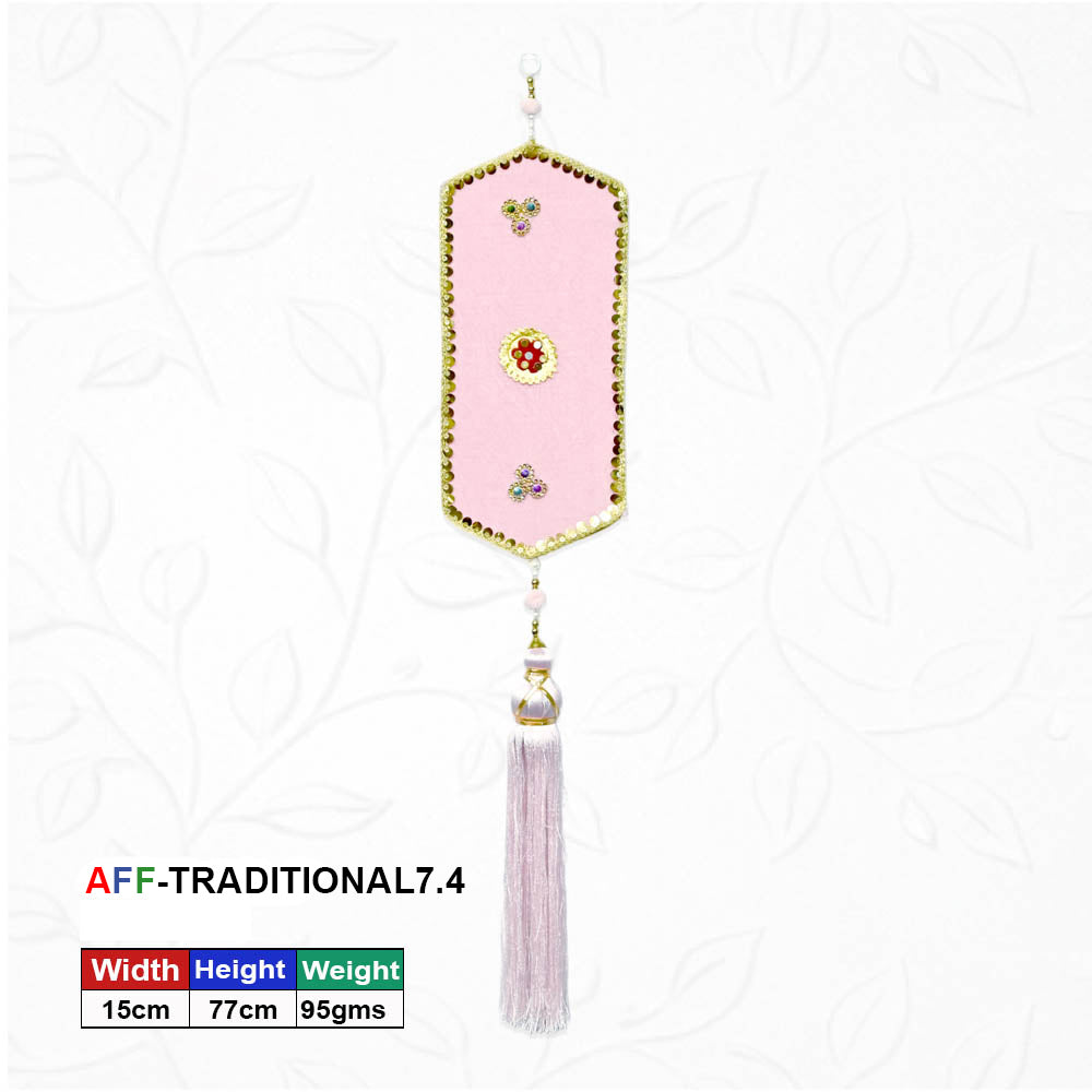 Artificial Traditional Hexagonal Cerulean Pink Hanging