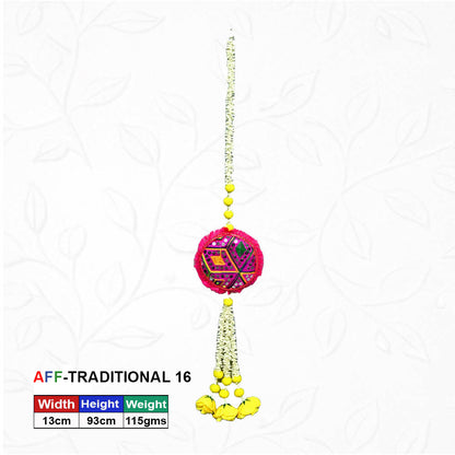 Artificial Traditional Embroidered Mirror Hanging