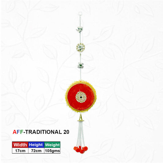Artificial Traditional Red Medallion Hanging