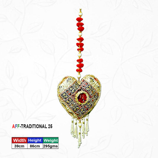 Artificial Traditional Golden Heart Medallion