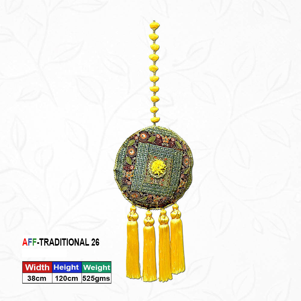 Artificial Traditional Embroidered Disc Tassel