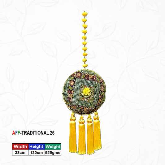 Artificial Traditional Embroidered Disc Tassel