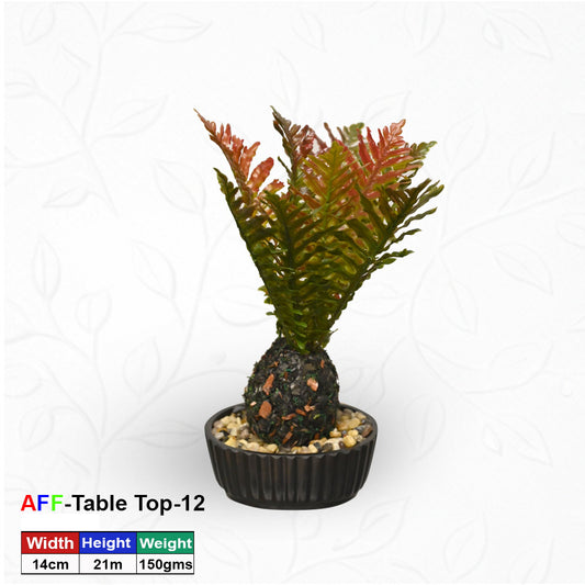 Artificial Succulent Autumn Fern Tabletop Pot