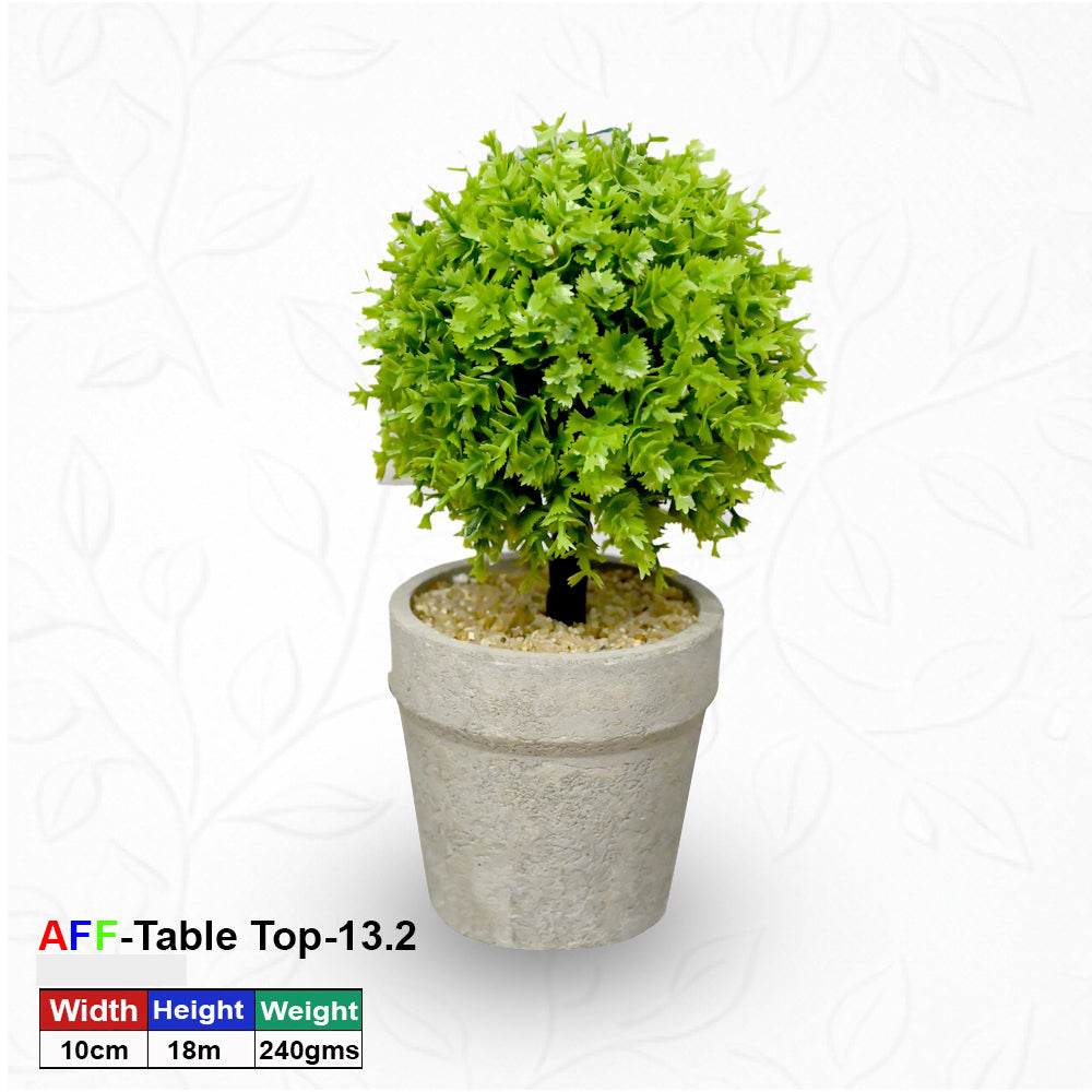 Artificial Succulent Boxwood Topiary Tabletop Pot