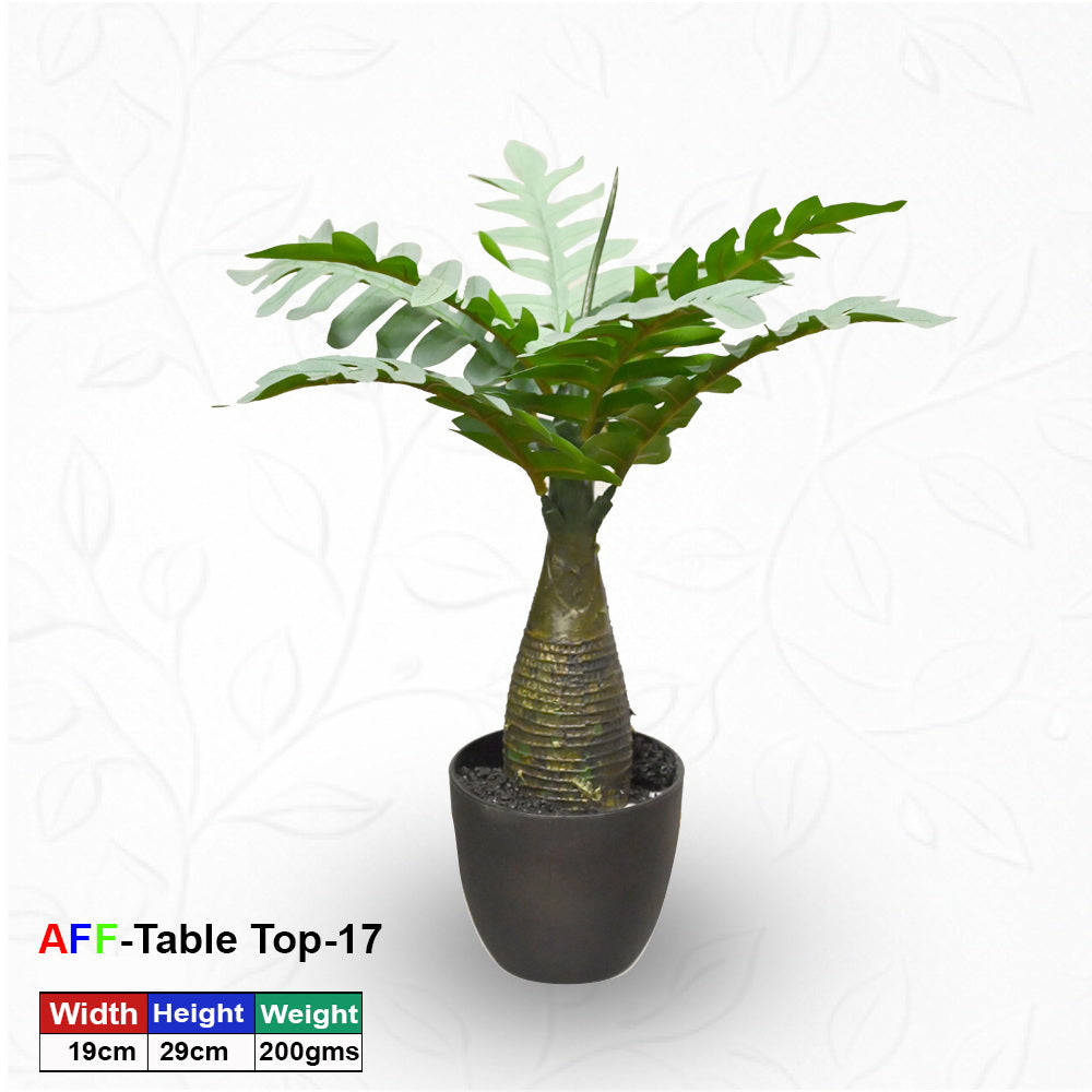 Artificial Succulent Bottle Palm Tabletop Pot