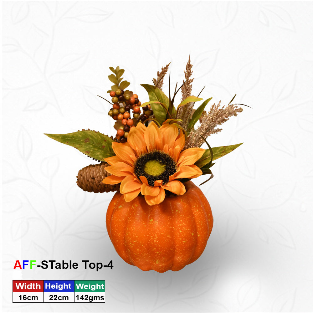 Artificial Golden Sunflower Pumpkin Succulent Tabletop