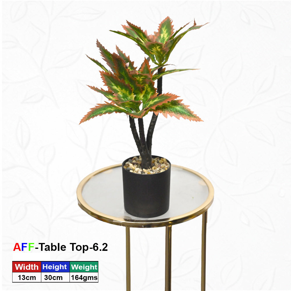 Artificial Succulent Autumn-Edge Variegated Tabletop Shrub