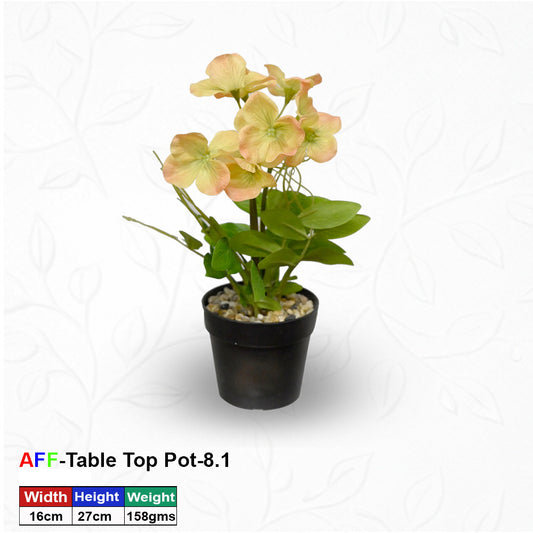 Artificial Succulent Spring Blossom Tabletop Pot