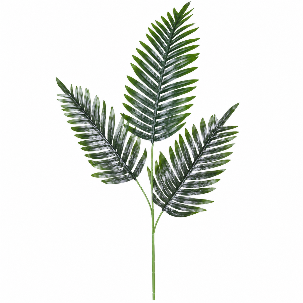 Artificial Green Palm Leaf Spray with 3 Fronds – 82 cm Decorative Foliage for Vases, Floral Arrangements & Wedding Décor