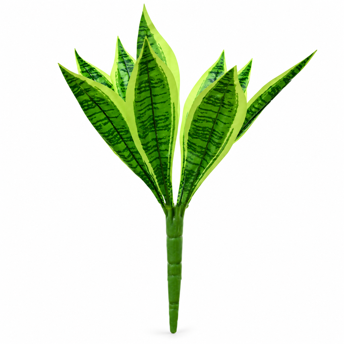 Artificial Snake Plant Leaf Bunch – 43 cm Variegated Green Foliage for Pots, Home & Office Décor