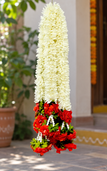 Artificial Flower Garland with Rose Pearl |Pack of 10