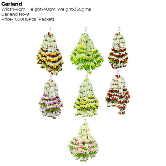 Artificial Flower Garland small Dhol Ladi | AFF-Garland-9.1  | Price Rs.1000/10pcs