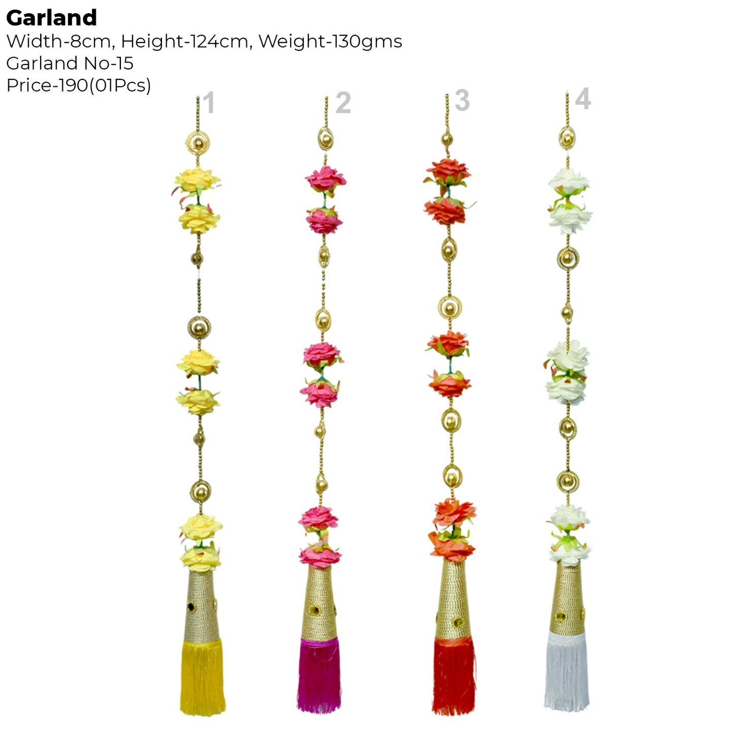 Artificial Flower Designer Garland | AFF-Garland-15.4  |  Price Rs.190/Piece {Different colors are available}