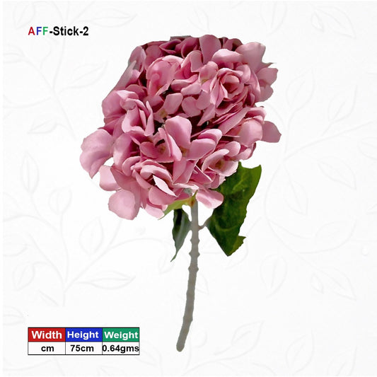 Artificial Pink Hydrangea Flower  | AFF-Stick-2  | {Different colors are available}