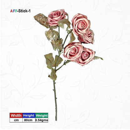 Artificial Flower Dry Sign Pink 5 rose | AFF-S-3.1  | {Different colors are available}