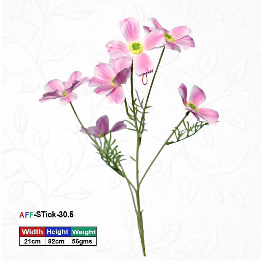 Artificial Blossom Silk Light Pink Flowers Stick | AFF Stick 30.5