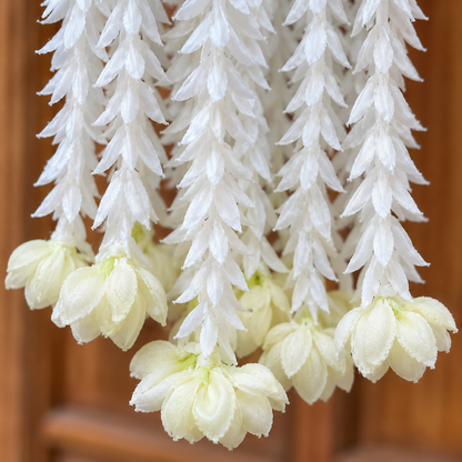 Artificial Ivory & White Floral Hanging Jhumar for Wedding & Festive Decoration – 65 cm | Pack of 10