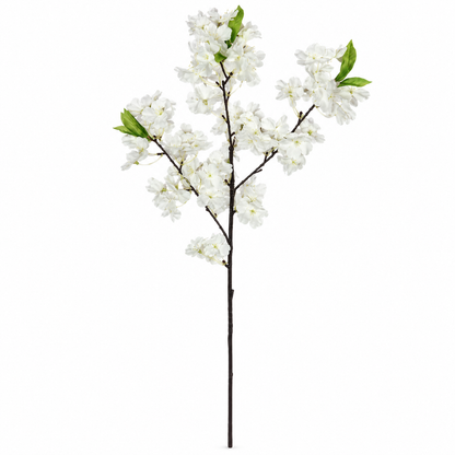 Artificial White Cherry Blossom Stick – 93 cm Decorative Flower Branch for Home, Office & Wedding Décor