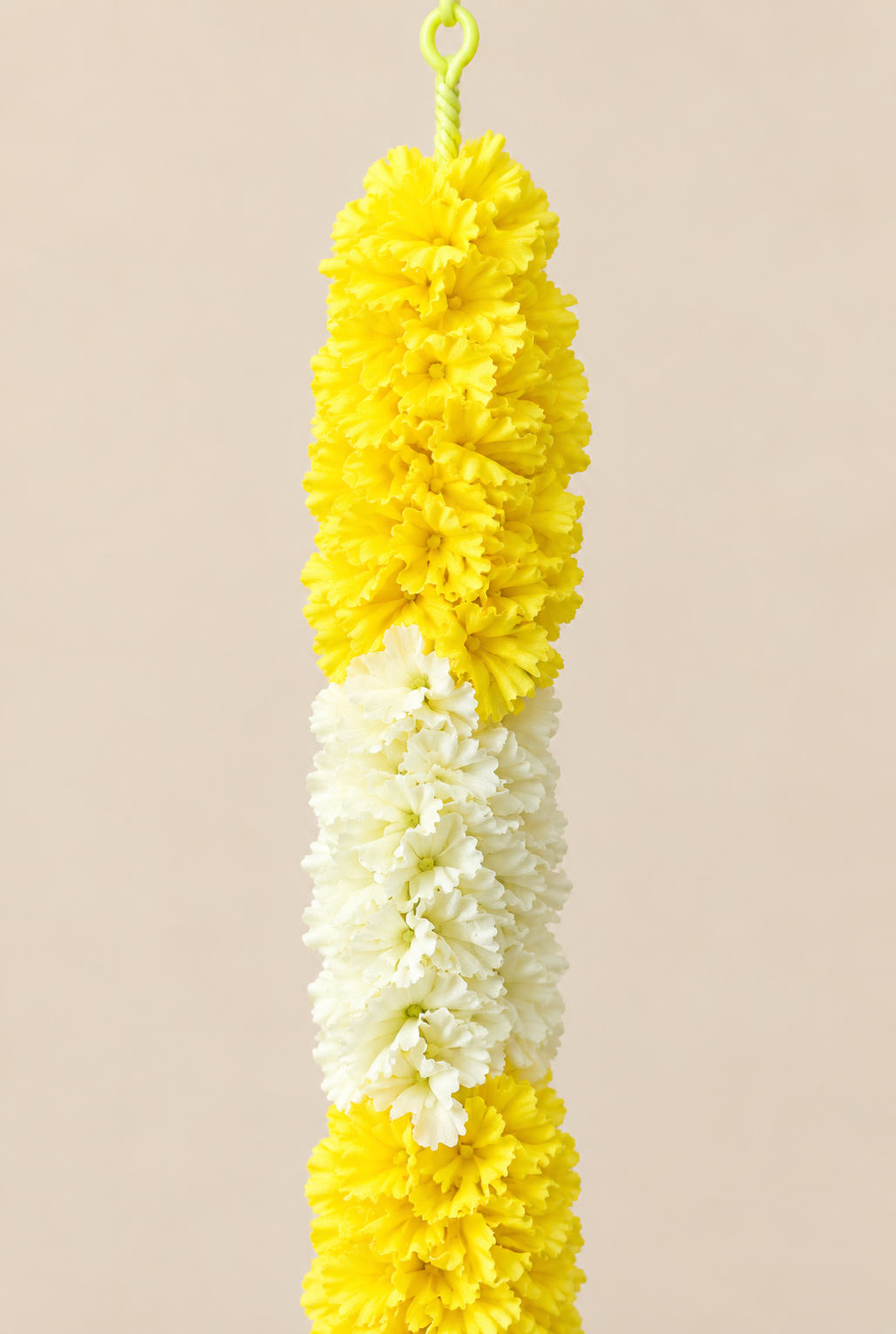 Artificial Flower Garland Sakad Ladi yellow & White | Pack of 1