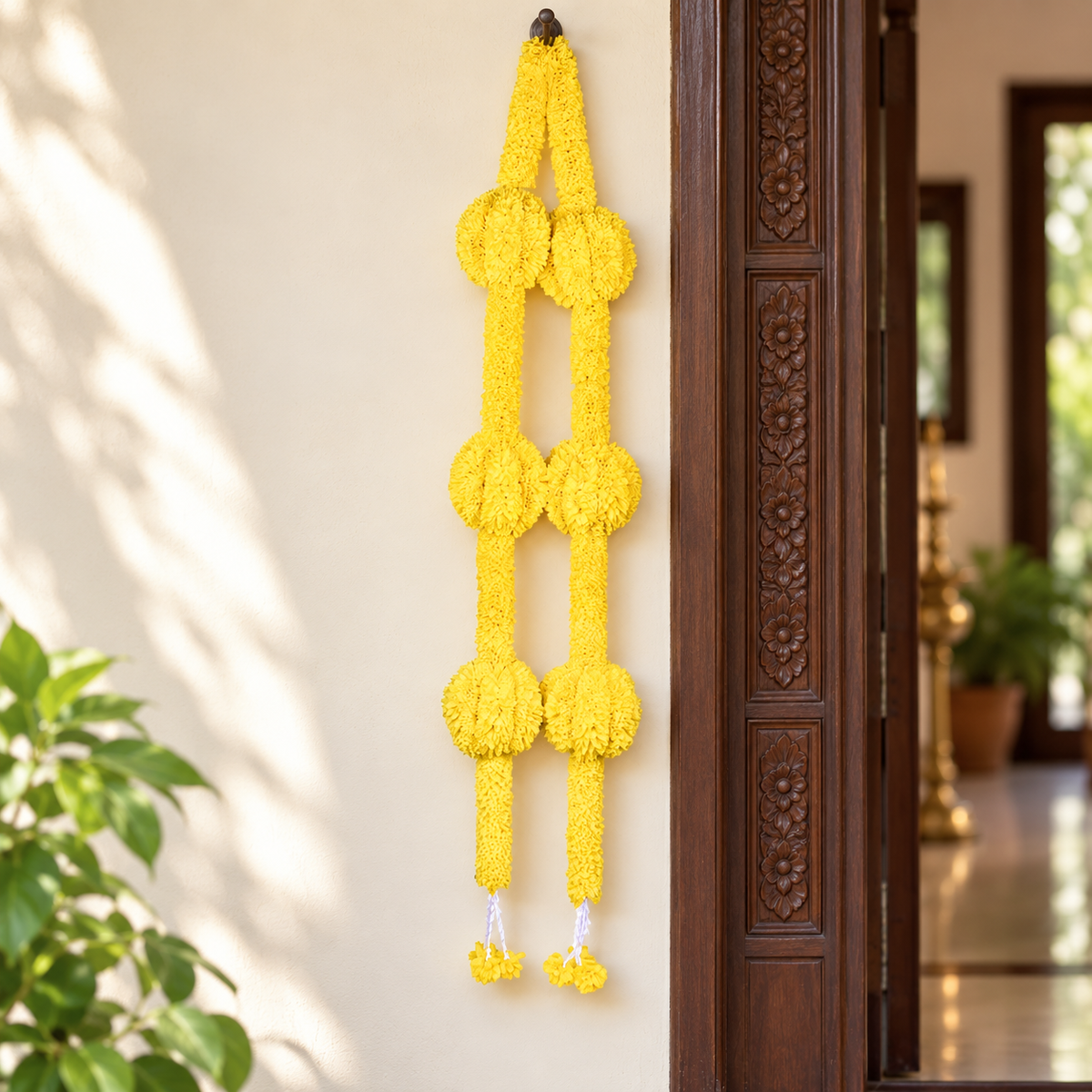 Artificial Flower Factory Premium Decorative Flower Garland for Pooja, Wedding &amp; Festive Door Decor |Pack of 1