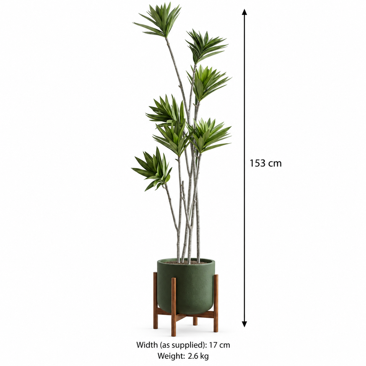 AFF-05 artificial plant dimensions 153 cm, width 17 cm, 2.6 kg