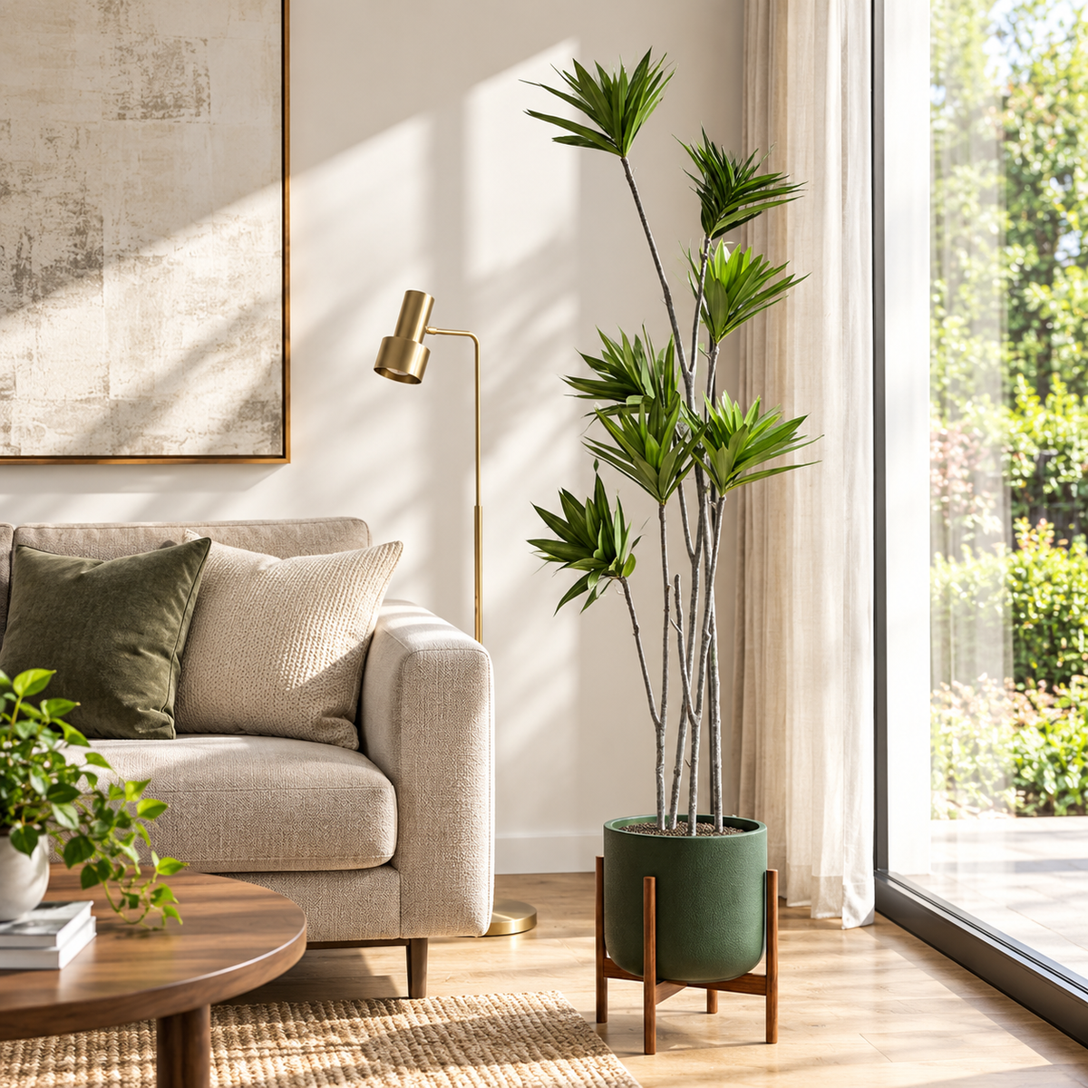AFF-05 artificial plant living room view