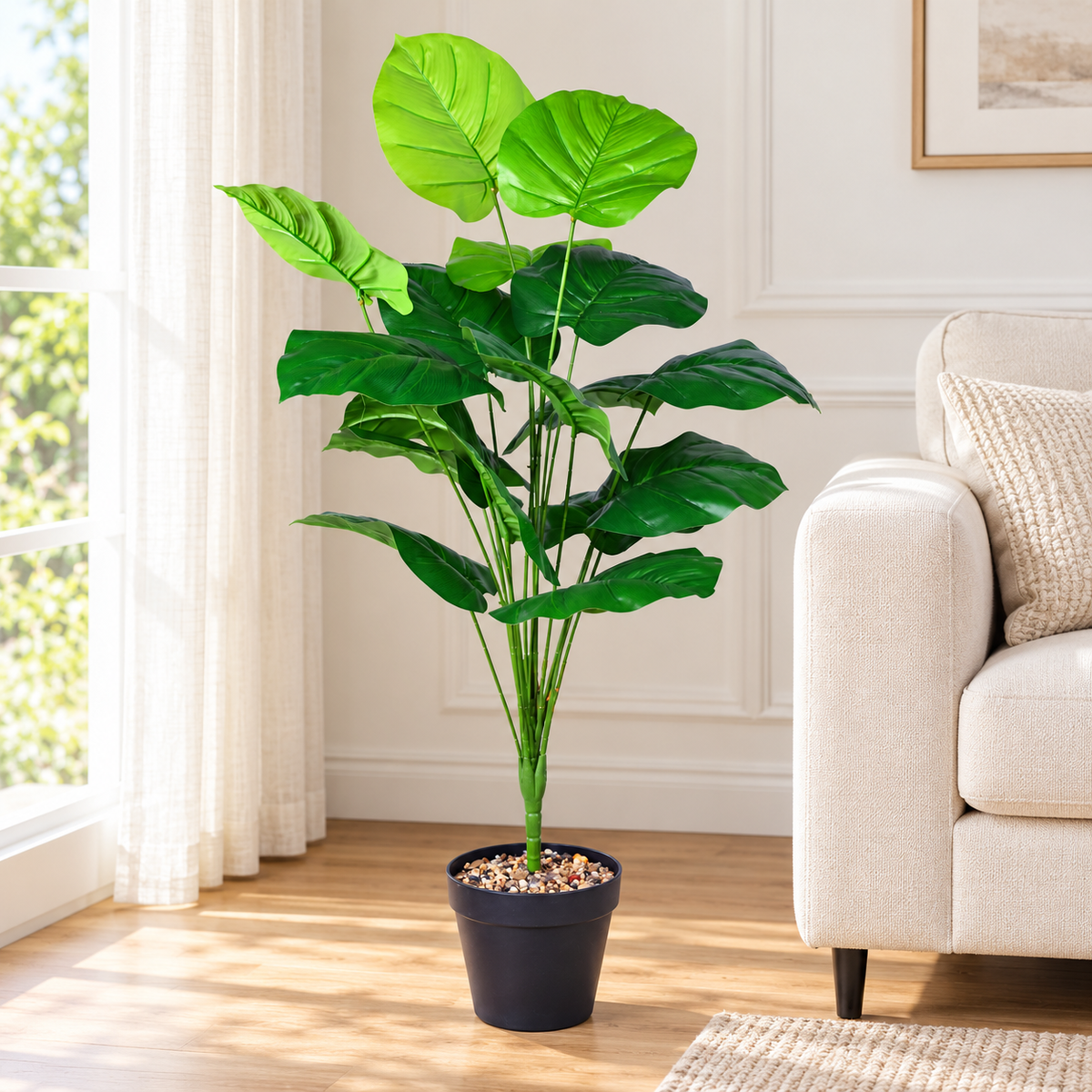 Artificial broad leaf green plant AFF-Plant-106 - home