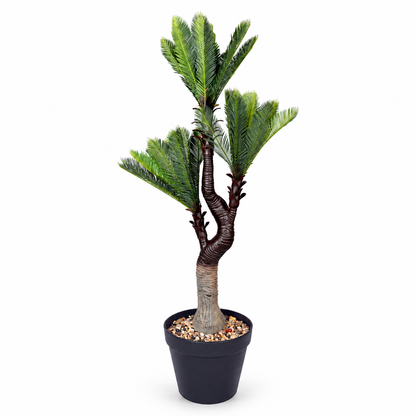 Artificial triple crown cycad palm 160 cm - white