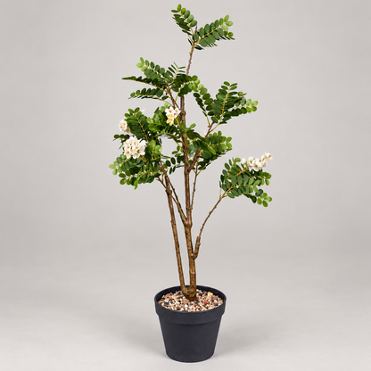 Artificial white flowering tree with pot 120 cm AFF-Plant-121 - side