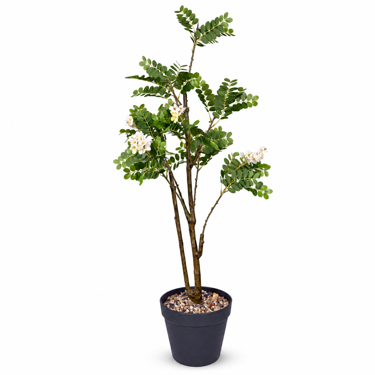 Artificial white flowering tree with pot 120 cm AFF-Plant-121 - white