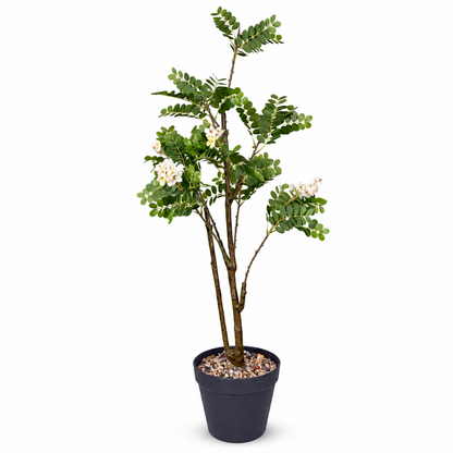 Artificial white flowering tree with pot 120 cm AFF-Plant-121 - white