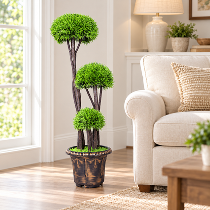 Artificial three-tier green topiary AFF-Plant-132 - home