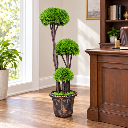 Artificial three-tier green topiary AFF-Plant-132 - office