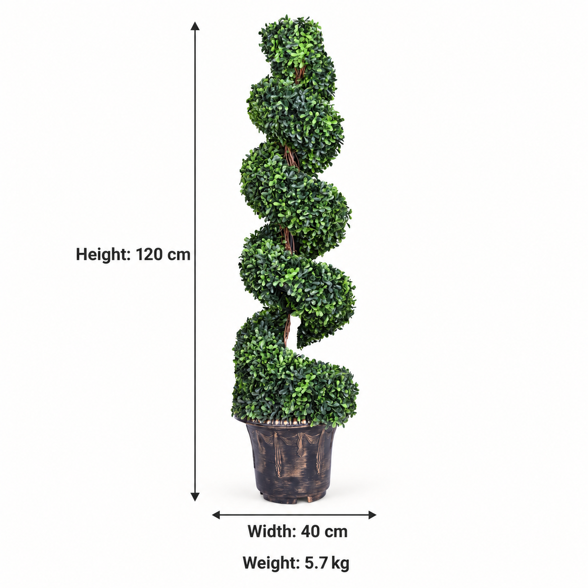 Artificial spiral topiary AFF-Plant-134 - dimensions