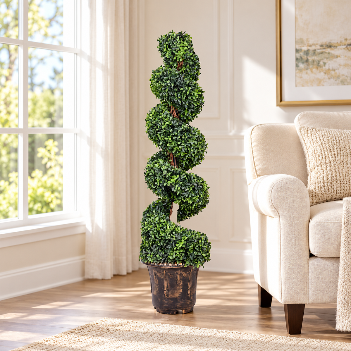 Artificial spiral topiary AFF-Plant-134 - home