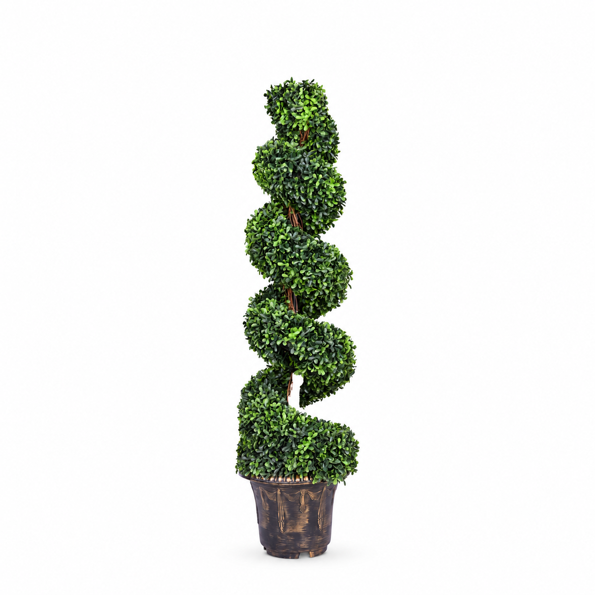 Artificial spiral topiary AFF-Plant-134 - white
